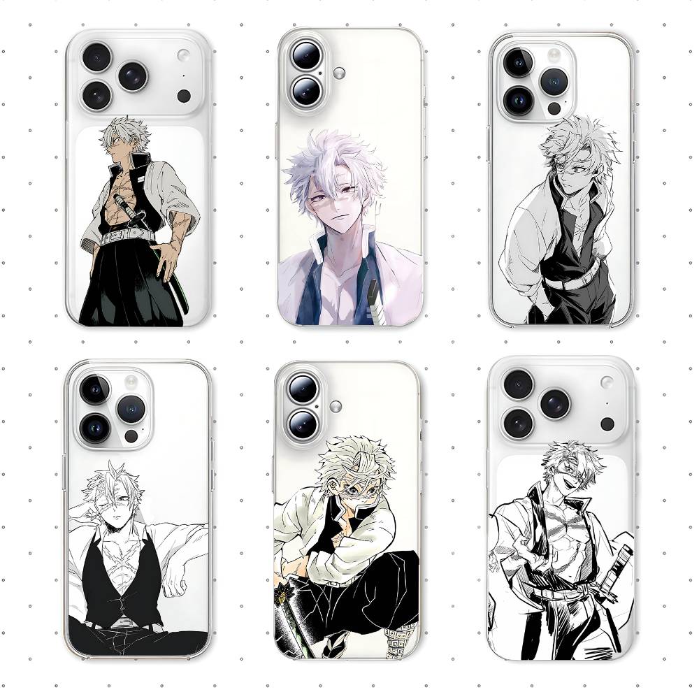 S-Shinas-zugawas S-Sanemi Phone Case For Iphone17 16 15 11 13 14 Pro Max 7 8 Plus X Xr Xs Max Se2020 12mini Transparent Cov