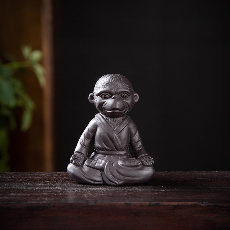 Purple Clay Zodiac Animal Horse Tea Pet Ornament – Cute, Creative Tea Table Dragon Mascot Decoration