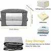 3x Clothes Quilt Storage Bag Blanket Closet Sweater Ziped Organizer Box Sorting Clothes Cabinet Grey
