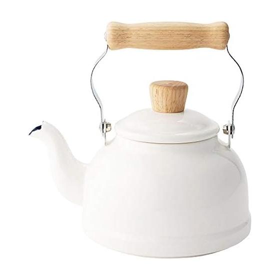 Fuji Enamel Kettle IH Compatible Cotton 1.6L White CTN-1.6K.W