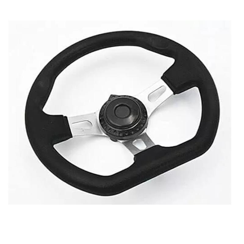 270 Mm Go Kart Steering Wheel 3 Spokes Vehicle PU Foam Interior