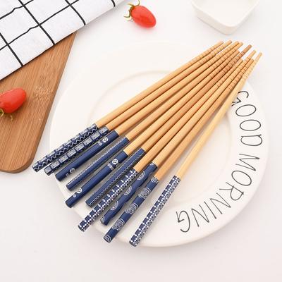 5 paia di bacchette di legno in stile giapponese riutilizzabili cibo sushi bacchette di bambù bacchette di legno naturale set di stoviglie cinesi forniture da cucina
