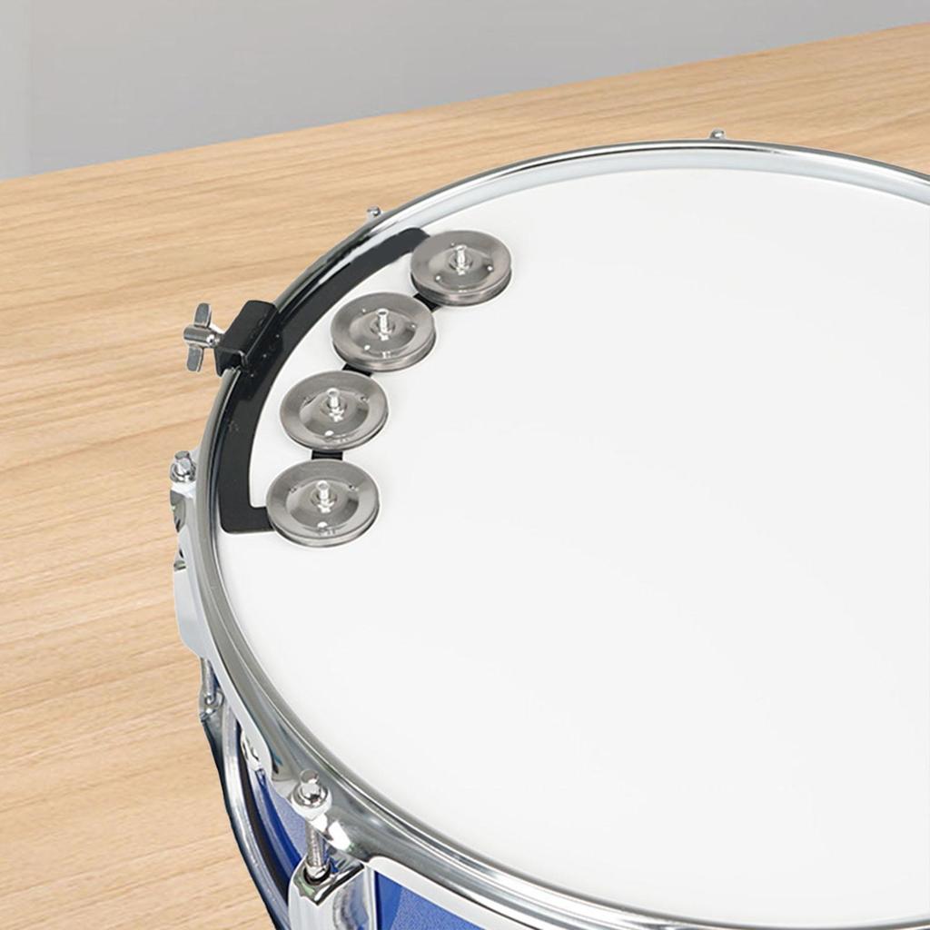 Hi Hat Tambourine Mountable Multifunctional Instrument Stainless Steel Hand Held Percussion for Adults Kids Party Ensemble KTV