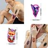 9pcs Temporary Tattoo Colorful Realism Crow Chameleon Fox For Women Adults Shoulders