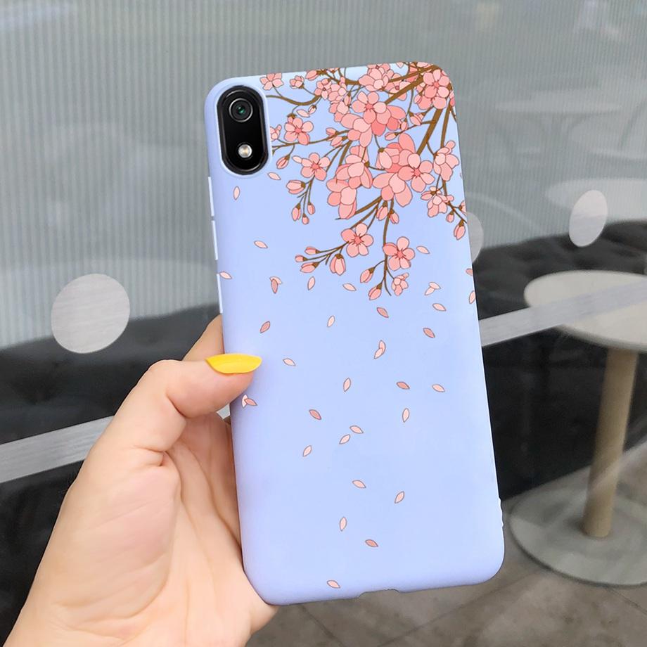 For Xiaomi Redmi Note 7 Case Redmi 7 7A  Soft Silicoen Love Heart Flowers Back Cover Phone Case On Redmi 7A Note7 Redmi7 Bumper