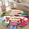 1pc Strawberry Princess2 Design Printed Area Round Carpet for Bedroom Living Room Home Decor Rugs Mat Non Slip Mat Rug for Bedside