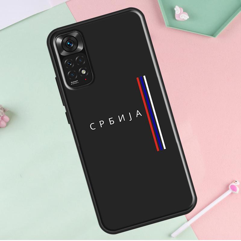 Srbská vlajka Kryt pro Redmi Note 12 Pro Plus pro Redmi Note 10 8 9 11 Pro 12S 11S 10S 9S 9C 10C 12C Pouzdro
