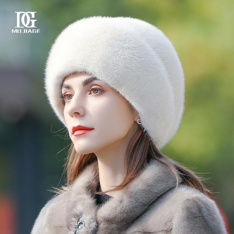 

Мех норки, цельный мех норки, соломенная шапка, зимнее тепло для детей, мода для мам среднего и пожилого возраста, зимний универсальный цилиндр из меха норки XL（more than 60cm）