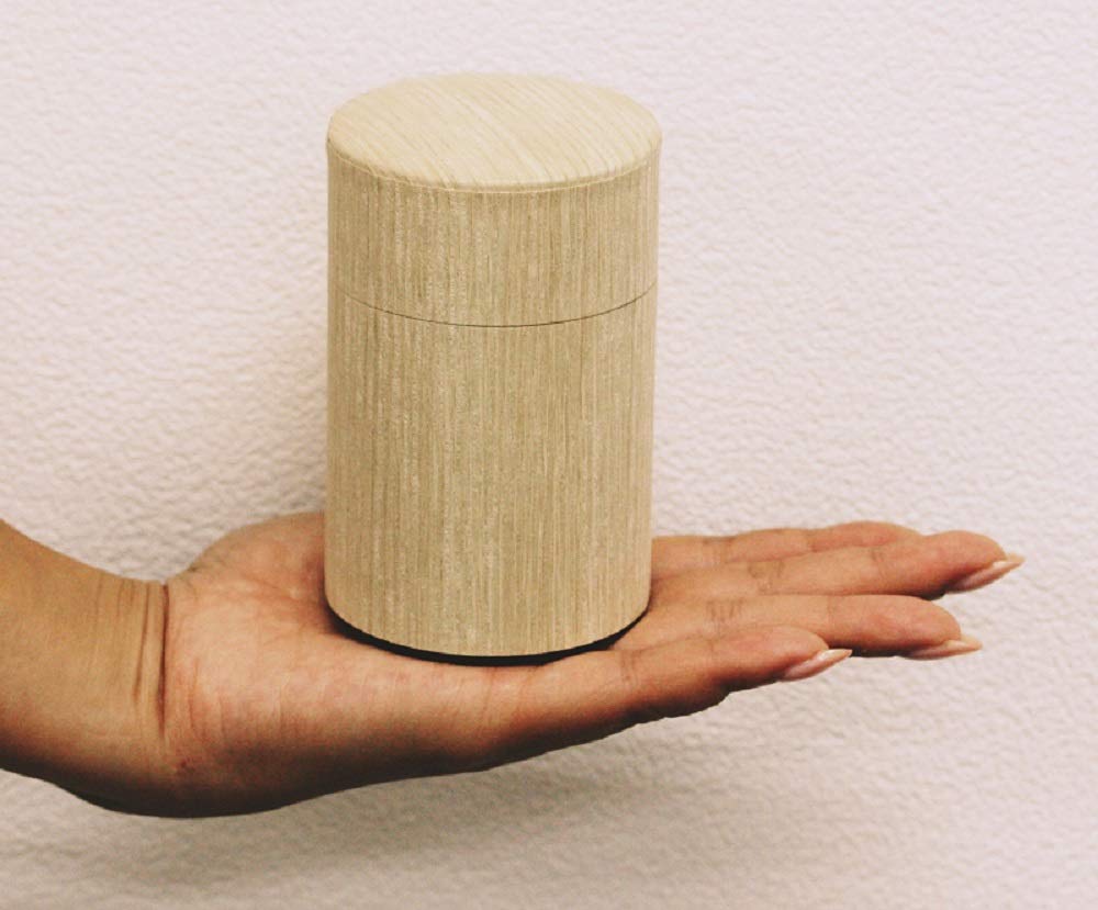 Kotodo Takahashi Seisakusho Tea Caddy Wooden Nukumori Can Long 100g Oak