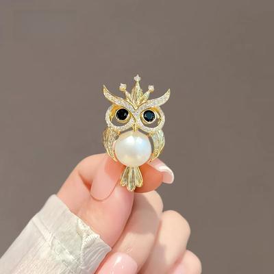Süße Eulenbrosche, Hochwertiges Nischen-Design für Damen, Brosche, Korsett, Kleidung und Accessoires