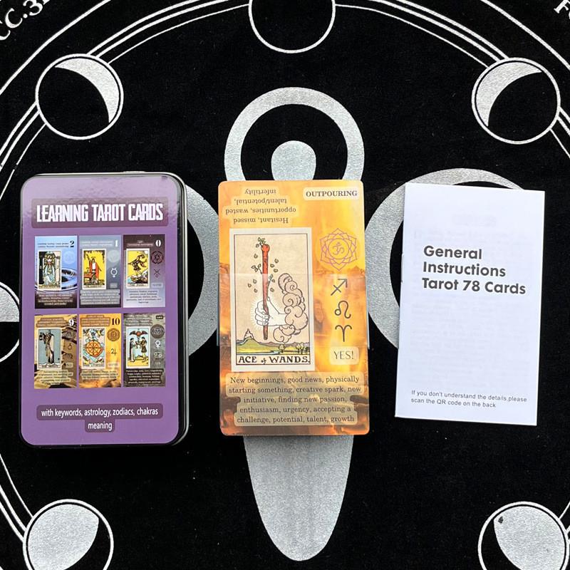 Stamping Hot Tarot Process Highgrade With Iron Box Tarot Cards Deck Board Game
