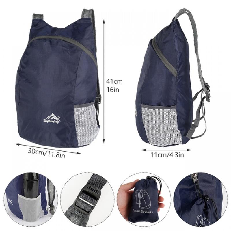 OLIKEI 15л легкий складной рюкзак водонепроницаемый походный рюкзак портативный уличный — фото 4