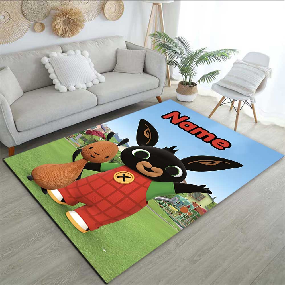 Bunny Customize your name rug, office chair cushion, home bedroom living room gift.
