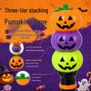 Glowing Halloween Pumpkin Glitter Stick - Three-Layer Stacked, Colorful Handheld Costume Toy