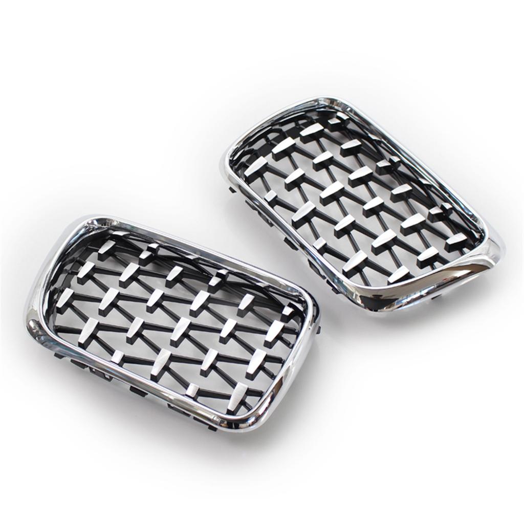 1 Pair Auto Front Kidney Bumper Grilles Diamond Star Style Grills For BMW E36 3 Series 318I 323I 328I M3 1997-1999 Car