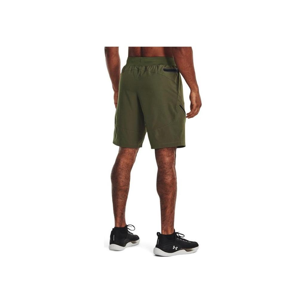 Under Armour Solid Color Elastic Training Shorts Men Bottoms Green 1374765-390