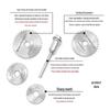 8pc High-Speed Steel Saw Blade Set for Wood, PVC, Plastic Cutting