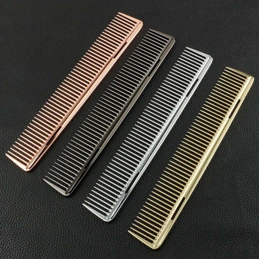 Professional Aluminium Hair Comb Hairdressing Combs Rat Tail Hair Cutting Parting Brush Barber Accessories Salon Styling Tools