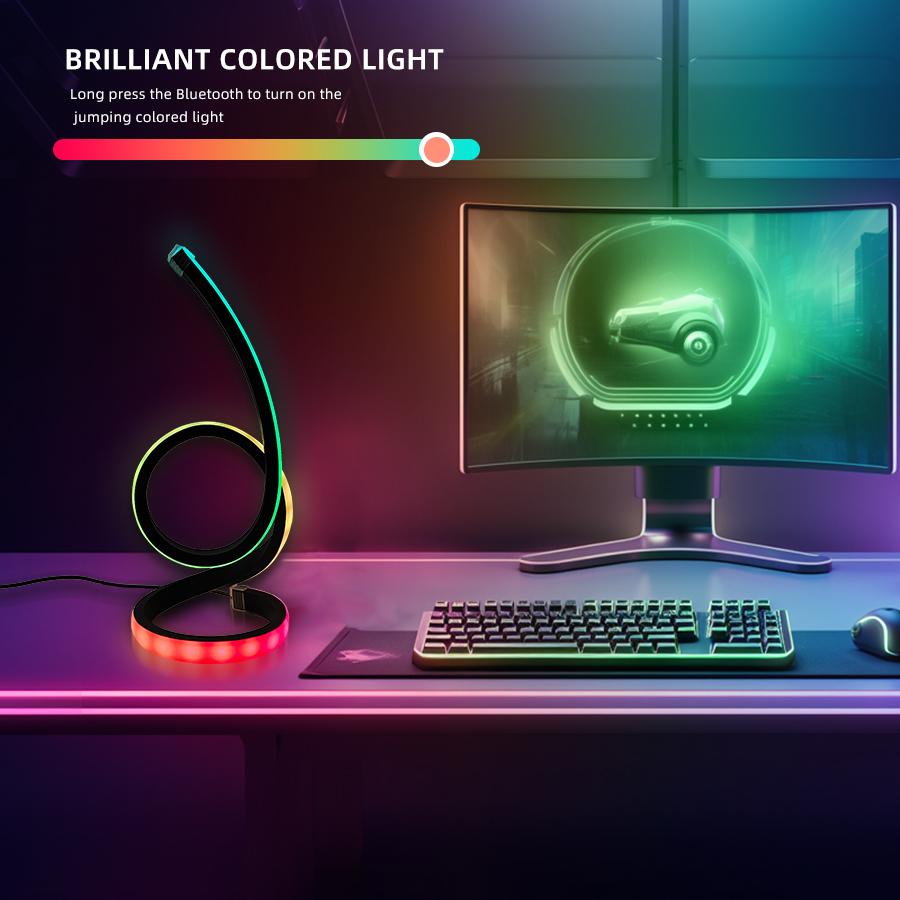 USB Plug Advanced Desk Lamp, Three-tone Light/changeable Color Adjustment of Two Modes, Bedroom Office Gaming Room