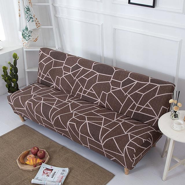 String Printed Folding Sofa Furniture Bed Cover Sofa Protector Covers Stretch Double Seat Cover Slipcovers For Living Room Area Geometric Print