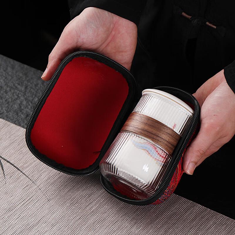 Shangqi White Porcelain Portable Travel Tea Set