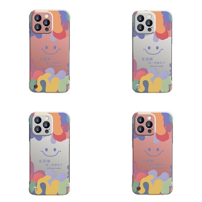 Life Smiley for Apple 16promax New PC Borderless 15 Mobile Phone Case 14pro Cartoon 13