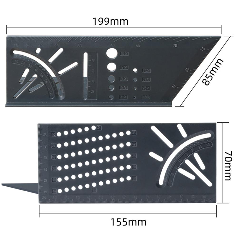 Woodworking Scribe Mark Line Gauge T-Type Ruler 90 Degree Gauge Measuring Carpenter