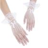 Damen Schwarz Kurze Handschuhe Spitze Netz Ultra Dünn Vintage Elegant Damen Opernhandschuhe Sexy Transparent Partyhandschuh