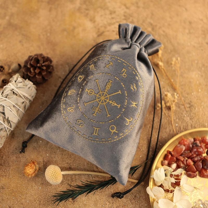 Board Game Cards Drawstrings Bag Tarot Card Flannel Bag Jewelry Pouches Oracles Card Organizers Witchcrafts Supplies