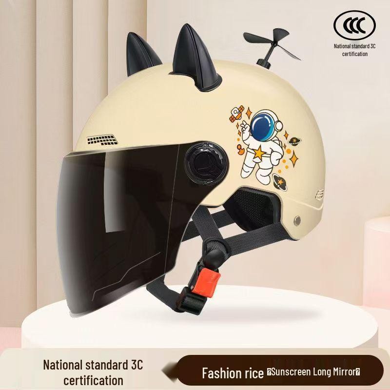 Adjustable 3C Electric Bike Helmet: Lightweight, Cute Design for Men & Women, All-Season Sun Protection