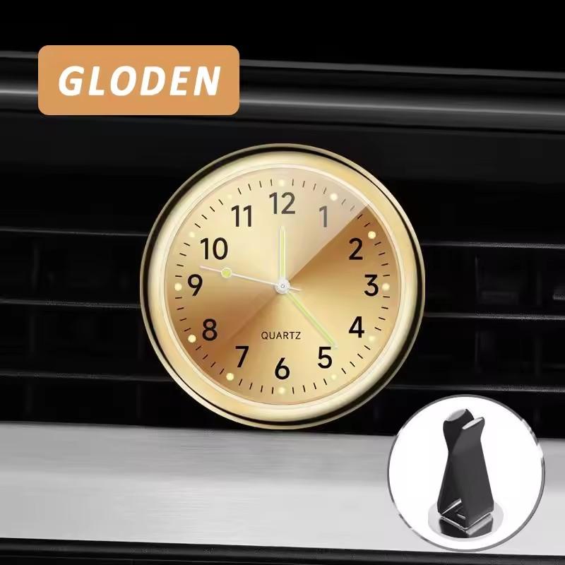 40mm Mini Car Clock Luminous Automobiles Internal Stick-On Digital Watch  Mechanics Quartz Clocks Ornament Car Interior Decor