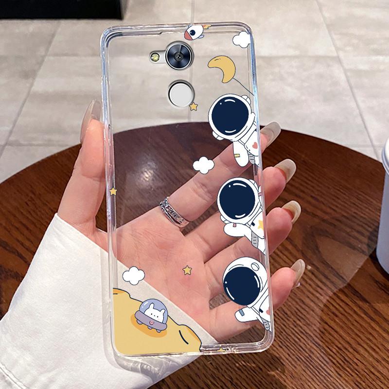 For Honor 6C Pro Case Honor Play 6S Capa For Honor V9 Play Cases Clear Silicone Soft TPU Cover Honor Play6S Cute Rabbit Cat Case