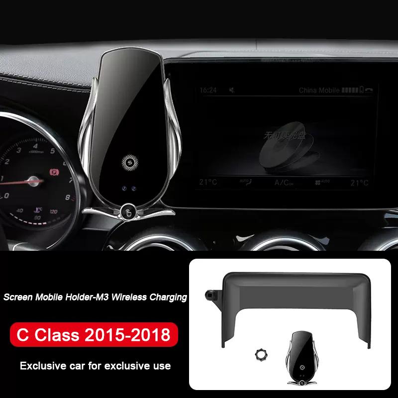 

Для Mercedes Benz C200 V-Class GLC W205 W206 W447 X254 X253 Спеціальний Дисплей Автомобільний Екран Тримач для Телефону Бездротова Зарядка Навігація M3-C 15-18