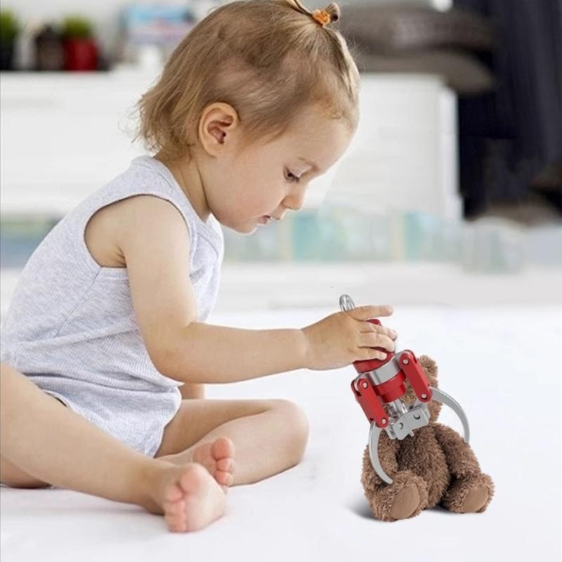 Portable Simulated Claw Doll Machine Grab-clip Keychain Keyring For Car Interior Decoration Key Fun Press Lock Gadgets