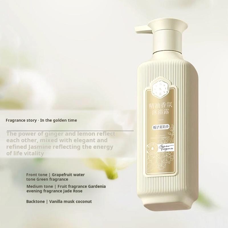 Gardenia Jasmine Essential Oil Shower Gel 500ml, Moisturising Floral Body Wash