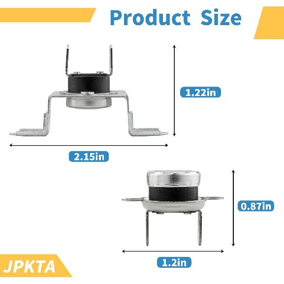 137032600 134120900 Dryer Thermal Limiter 3204267 Thermostat Replacement Part Compatible with Frigidaire Electrolux Kenmore Dryers - Repalces 1489053