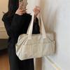 Solid Color Simple Fashion Large Capacity Commuter Shoulder Bag New Autumn Popular Casual Fashion Handbag Tide