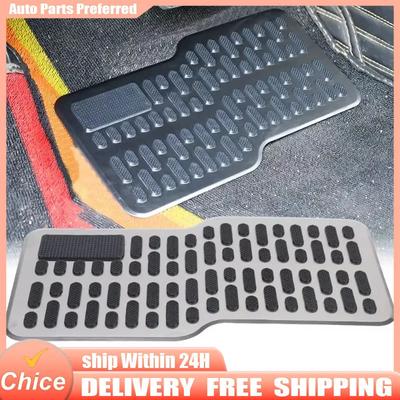Universal Stainless Steel Car Wear-resistant Thickened Pedal Main Cab Non-slip Metal Repair Protection Foot Mat Car Accessories