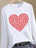 (Asian Size) Trend Love Cute Graphic Tee O-neck Print T Shirt Casual Clothing Women Autumn Winter Spring Fashion Top Long Sleeve T-shirts