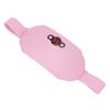 Electric Waist Massage Belt Temperature Adjustable Hot Compress Menstrual Vibration Heated Waist Belt (Pink)