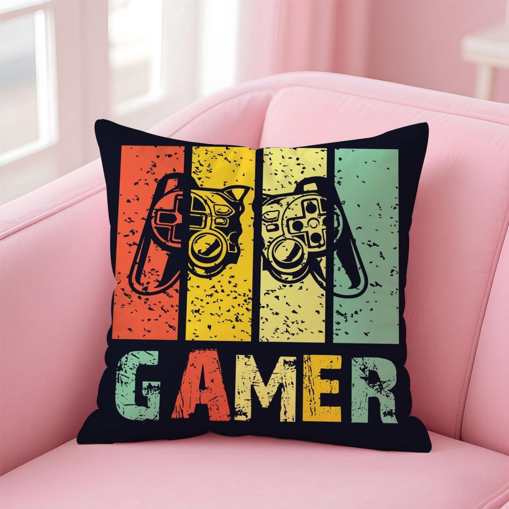 Colorful Graffiti Game Gamepad Cushion Cover Comfortable Reversible Pillow Cover Ideal for Car Sofa Bedroom & Beyond
