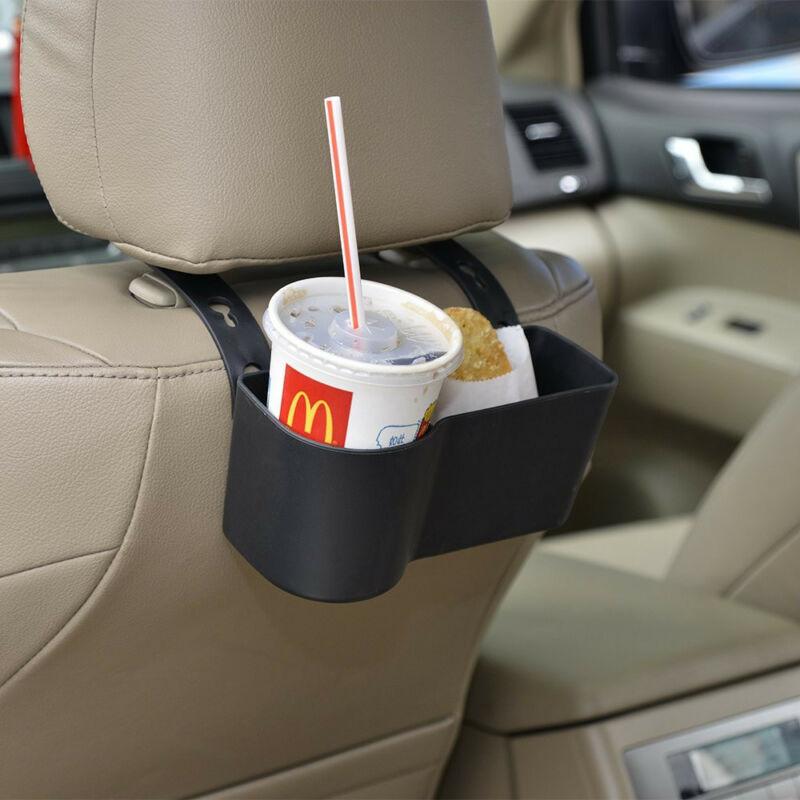 Car Seat Back Headrest Cup Drink Bottle Stand Storage Box Holder Mount Organizer