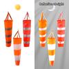 60/80/100cm Windsock Outdoor Wind Direction Measurement Reflective Belt Rip-stop Weather Vane for Airport Aviation Garden Farm