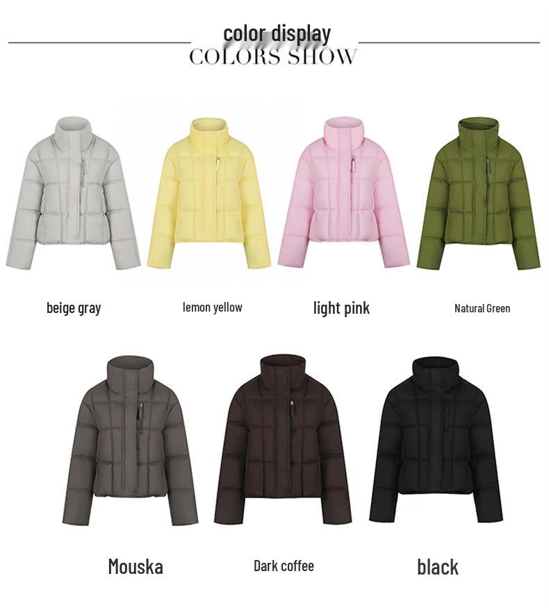 Korean Style Winter Cotton Puffer Jacket for Women - 2026 Collection, Loose Fit, Thickened, Stand Collar, Warm Outerwear.