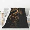 Blue Dragon Print Gift Blanket Home Decoration Gift Soft Flannel Blanket Nap Blanket Gift Blanket Source