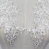 1Pair White Black Applique Flower Sequins Lace Fabric Patch For Garment Wedding Accessories Cloth DIY Reapir Craft