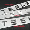 1pcs 3D ABS Logo Tesla Emblem Letters Car Trunk Badge Rear Letter Label Electroplated For MODEL 3 MODEL S X Modified accessories