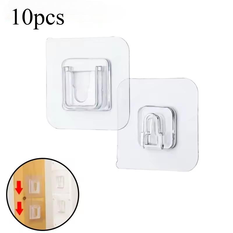 

5/10/20 PcsHook Free Punching Multifunctional Seamless Snap Fastener Wall Mounted Female Buckle 6cm