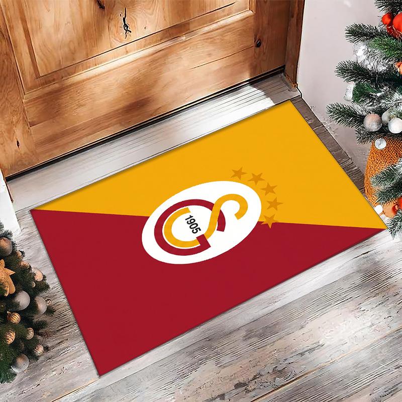 Tappeto Morbido Antiscivolo per Interni con Motivo Calcio Galatasaray FC Tappetino Decorativo Sportivo per Camera da Letto
