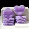 Heart Shaped Velvet Powder Puffs Dry Wet Dual Use 10Pcs All-Purpose Makeup Foundation Blending Sponge Set